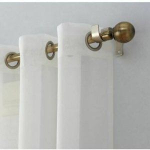 Emily Sheer Voile Grommet Curtain Panel, 59" x 63", Eggshell No. 918 NEW IN PACK